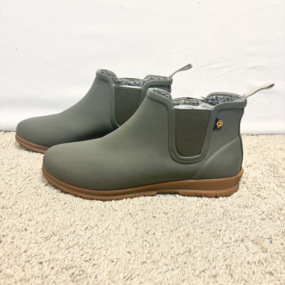 Bogs Sweetpea II Chelsea Women's Waterproof Rain Boots Size 9 Faux Fur Lining - Picture 2 of 8